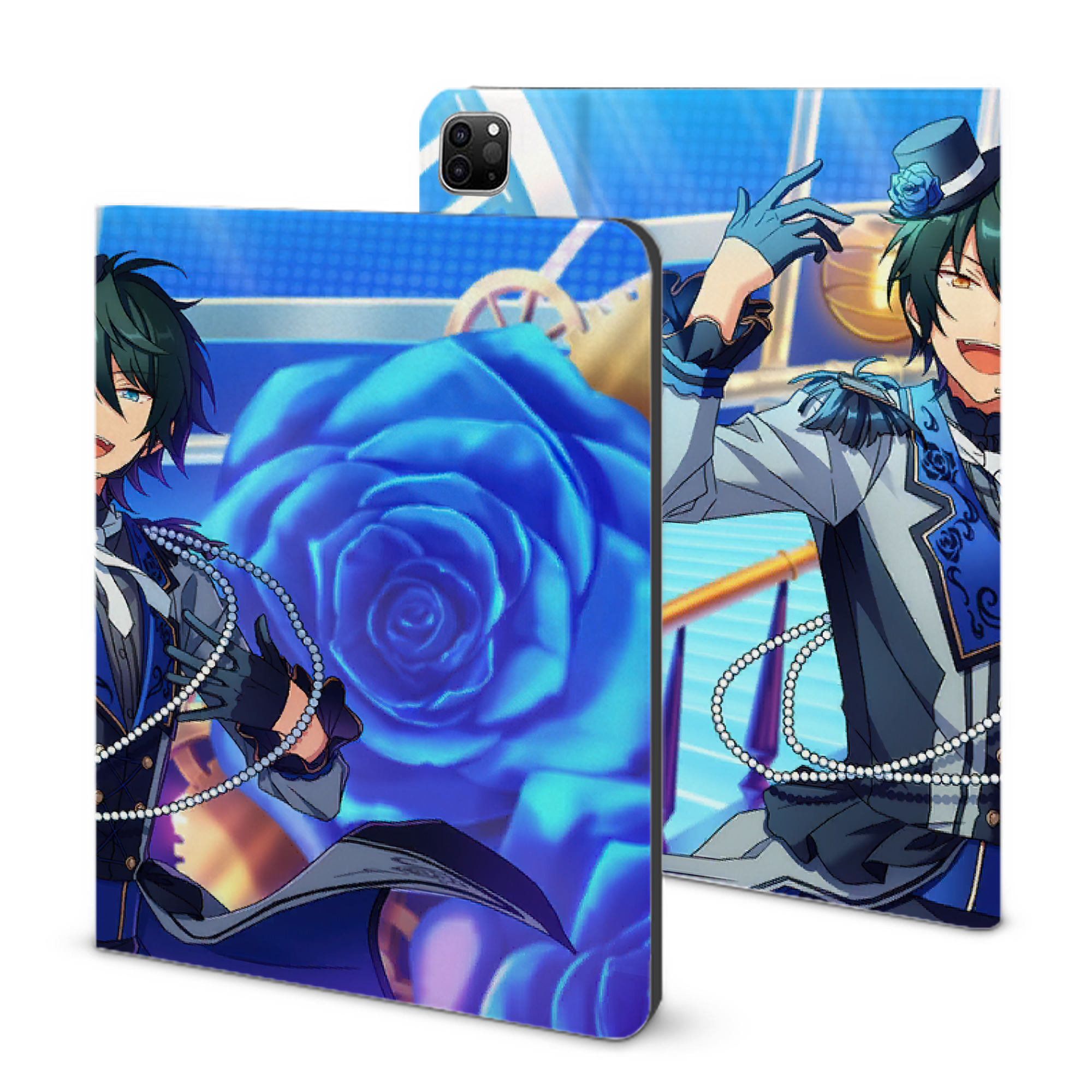 （画像用） あんさんぶるスターズ! Ensemble Stars IPad ケース ブック型 PUレザー TPU 耐衝撃 軽量 薄型 ペン収納なし 全面保護 IPad 各モデル対応